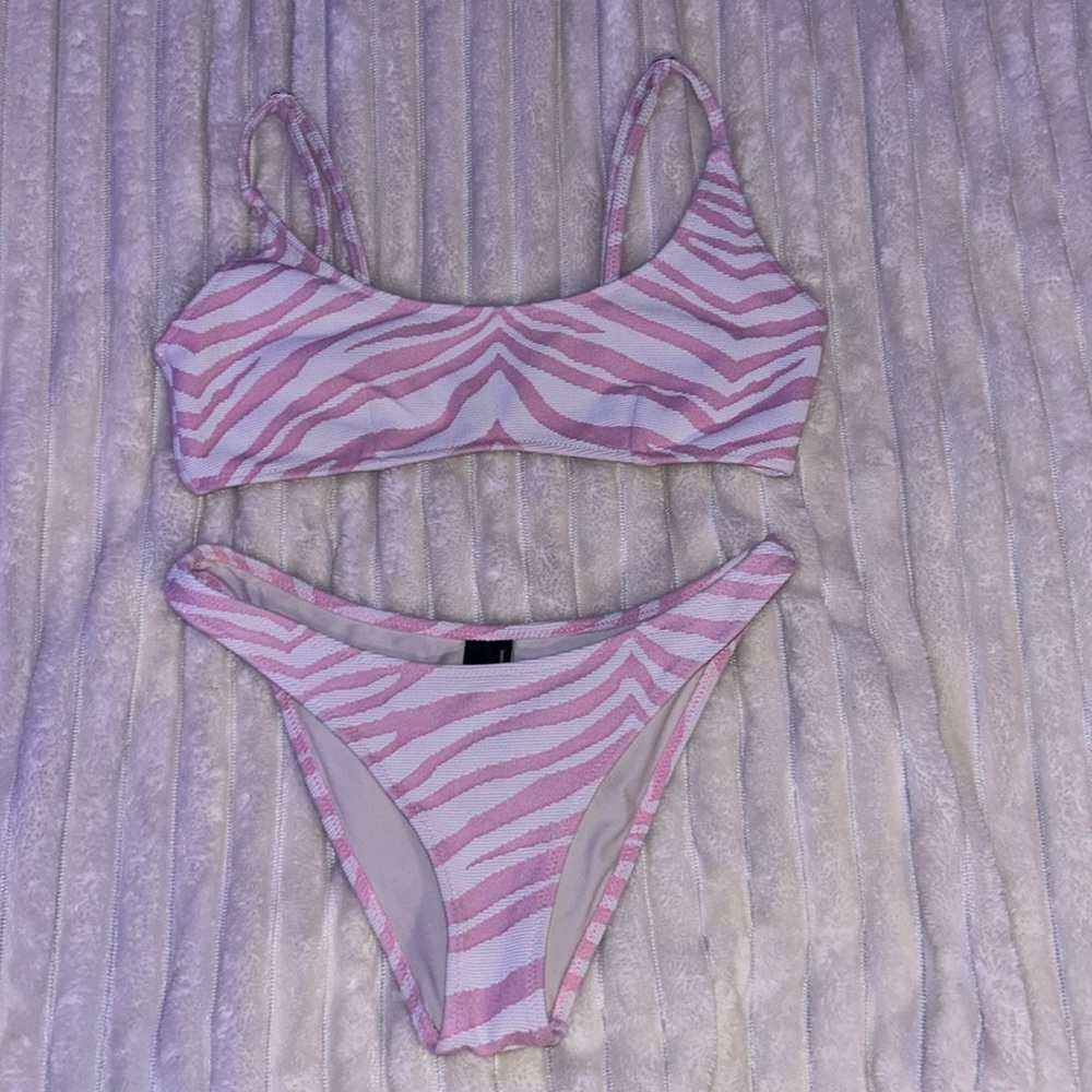 pink zebra triangl bikini